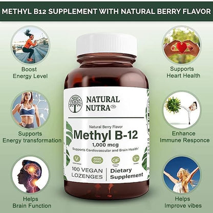 Natural Nutra Vegan Methyl B12 1000mcg, 100 Vegan