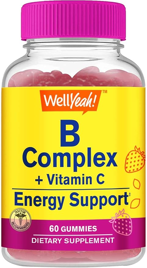 Vitamin B Complex Gummies -with Vitamin B6, Folic B12, Biotin 2 Month -60 Gummies