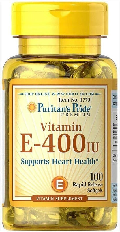 Puritan's Pride Vitamin E-400 Iu Softgels, 100 Count