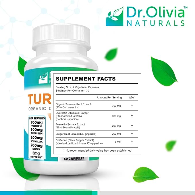 Dr. Olivia's Organic Turmeric Complex 60 Capsules