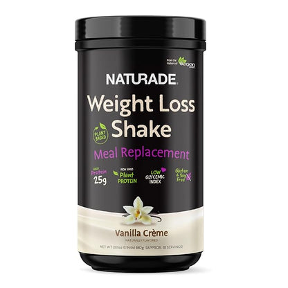 Naturade Plant-Based Weight Loss Shake, 25g 6g Dietary 18 Servings
