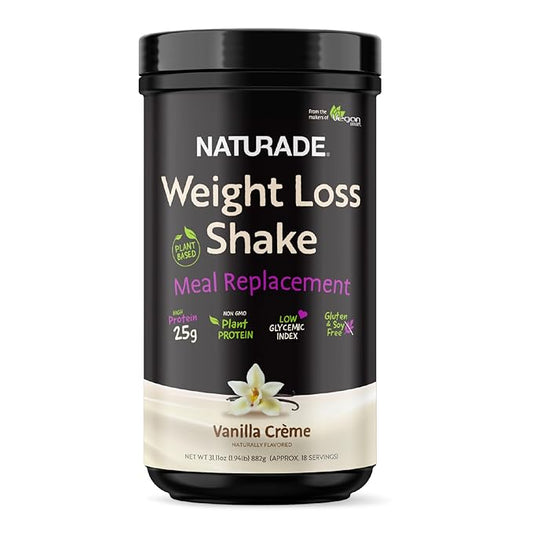 Naturade Plant-Based Weight Loss Shake, 25g 6g Dietary 18 Servings