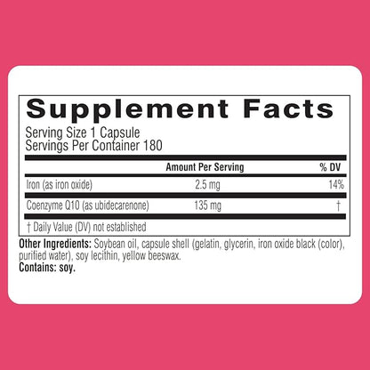Swisse CoQ10 Supplement Co-Enzyme Q10 Q10 Supports CQ10 Antioxidant 10 Supplement 135 mg 180 Mini