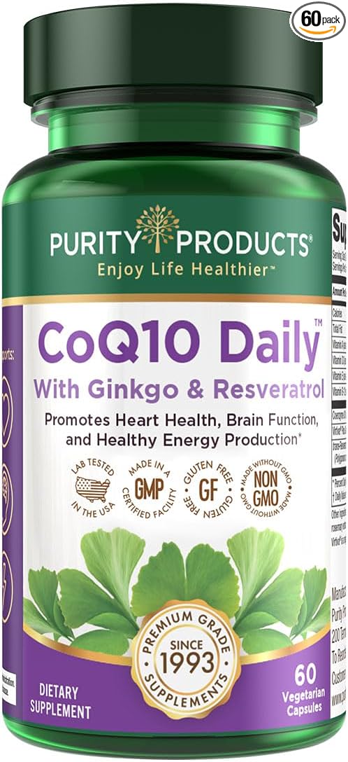 Purity Products CoQ10 Daily Super Boost 60 Vegetarian