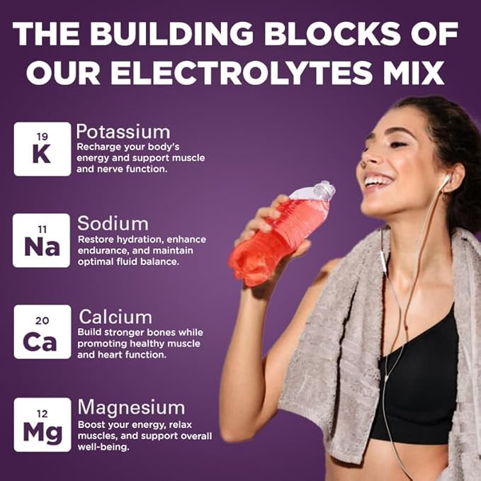 Keto Vitals Electrolytes Powder - Antioxidant Blend Keto Electrolytes Powder with Potassium, Magnesium, Sodium, & Calcium - No Sugar Electrolyte Drink Mix & Hydration Powder, 60 Servings, BlackBerry