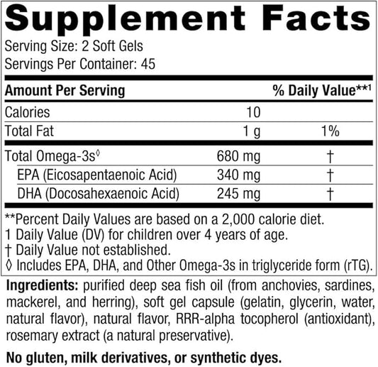 Nordic Naturals Ultimate Omega Jr., Strawberry 90 Mini 680 Total Omega-3s with 45 Servings