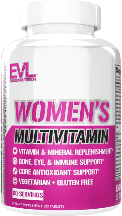 Evlution Nutrition Women's Multivitamin 120 Tablets, 60 Days