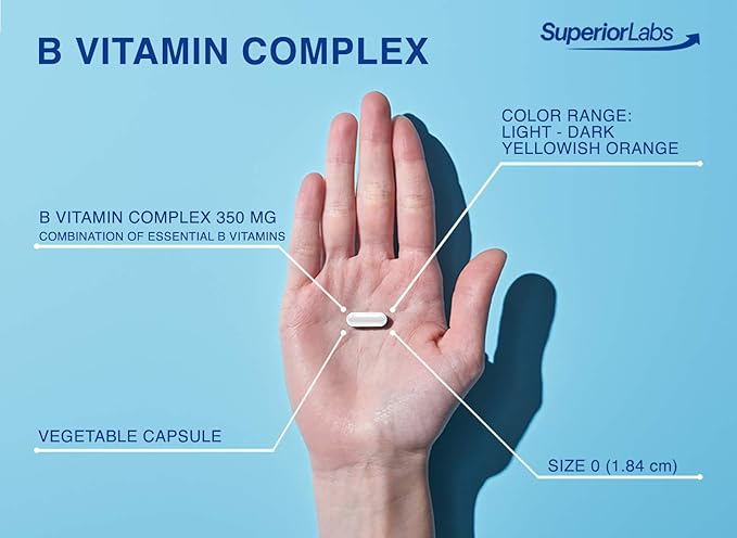 Superior Labs B Vitamin Complex 100% NonGMO 60 Vegetable