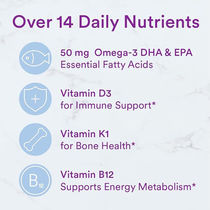 SmartyPants Toddler Multivitamin Gummies: Omega 3 D3, C, B12, B6, B6, Vitamin 90 Count (30 Day