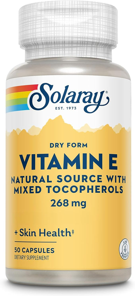 SOLARAY Vitamin E 400 IU (268mg), 60-Day Guarantee, 50 Servings, 50 Capsules
