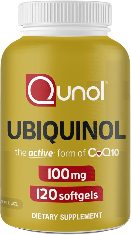 Qunol Ubiquinol CoQ10 100mg Softgels, Ubiquinol Q10, Antioxidant 120 Count