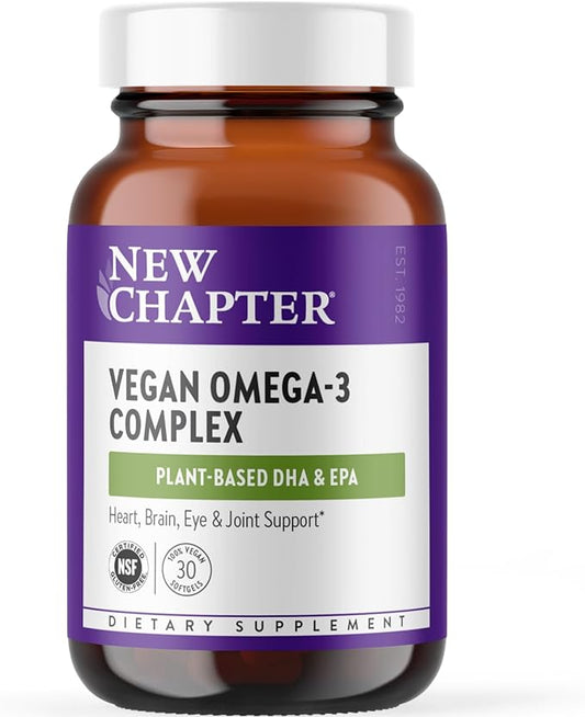 New Chapter Vegan DHA, EPA, and Omega-3 Complex- 30 Vegan