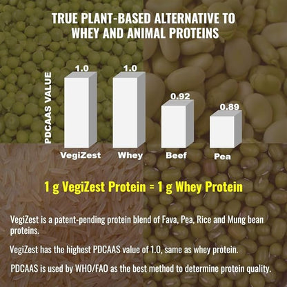 UpNourish Chocolate Vegan Protein Powder, Meal 15 Servings