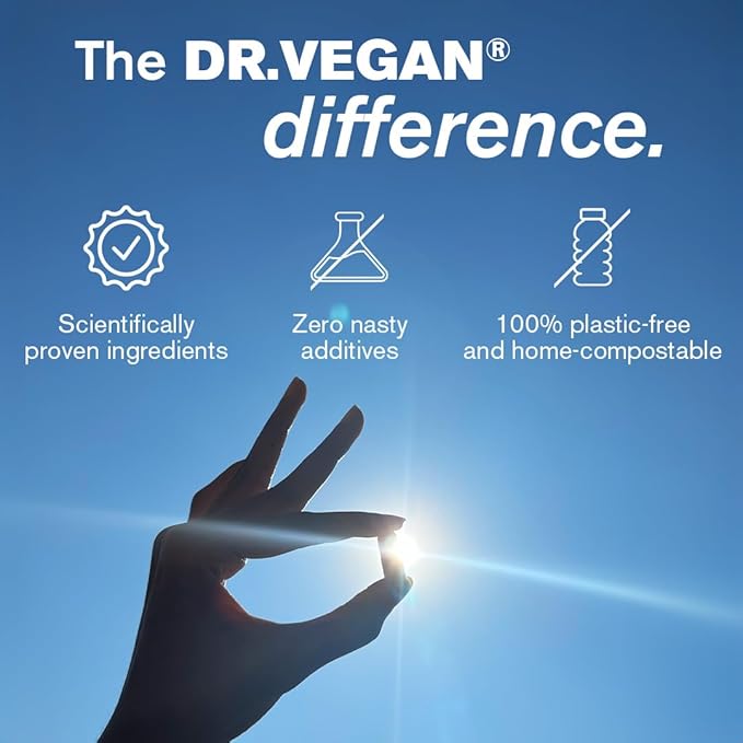 DR.VEGAN Bone & Muscle Support 60 Vegan 30 Day 160mg, Magnesium 150mg, Vitamin K2 100µg, 100µg, Vitamin D3 25µg 25µg (1000IU) (1000IU)