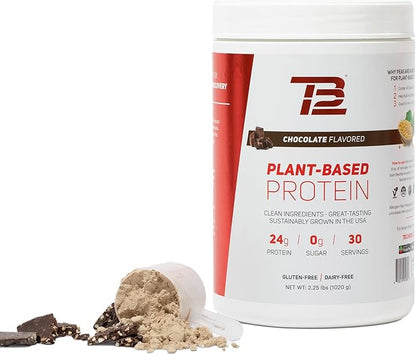 TB12 Plant Based Protein Powder by 24g of (30 Servings/2.25lbs) Servings/2.25lbs)