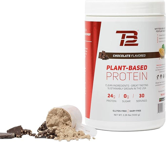 TB12 Plant Based Protein Powder by 24g of (30 Servings/2.25lbs) Servings/2.25lbs)