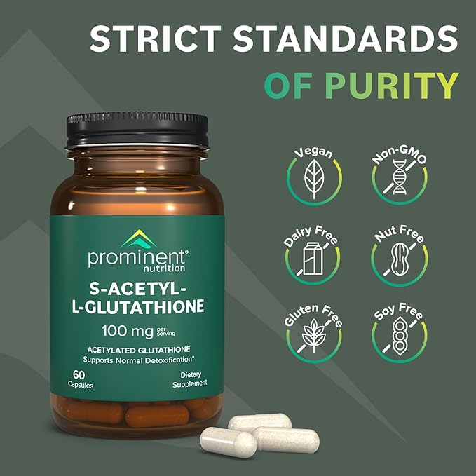 S-Acetyl L-Glutathione Supplement 100 mg, 60 Day