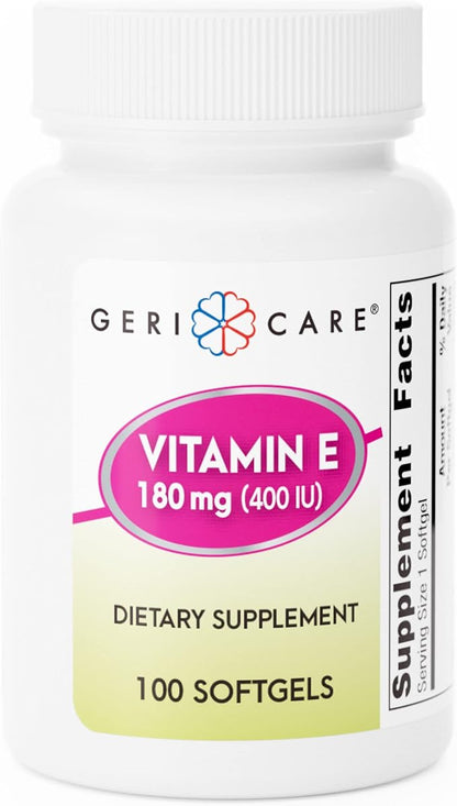 GeriCare Vitamin E Supplement 180 mg (400 IU) 100 Count 1)