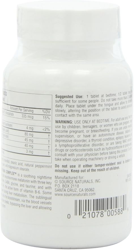 Source Naturals Sleep Science Melatonin Complex 3 mg 100 Lozenges