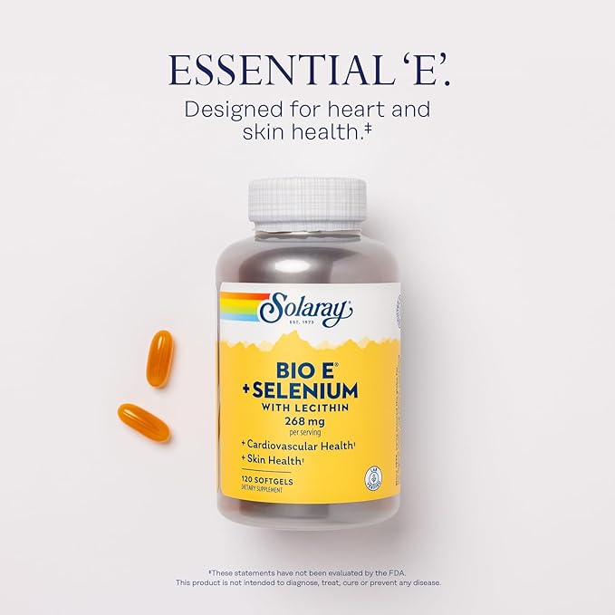 Solaray Bio E with Selenium Supplement, 400iu, 120 120 Count