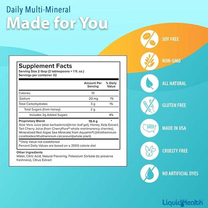 LIQUIDHEALTH Muscles, Bones, & Joints Liquid Vitamin Bundle with Daily Multi Mineral, Optimum Joint Liquid Glucosamine, and Calcium & Magnesium Supplements - Bone & Joint Health, Vegan, Non-GMO