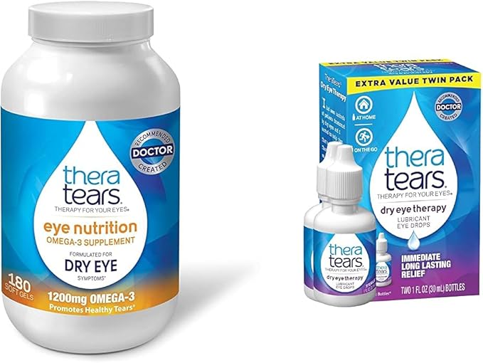 TheraTears 1200mg Omega 3 Supplement 180 Count 1 fl