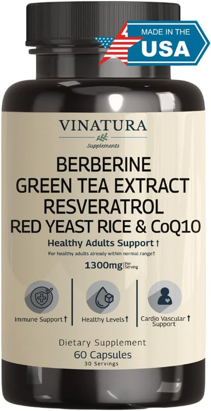 Berberine HCL & Ceylon Cinnamon CoQ10 1300mg 1300mg per