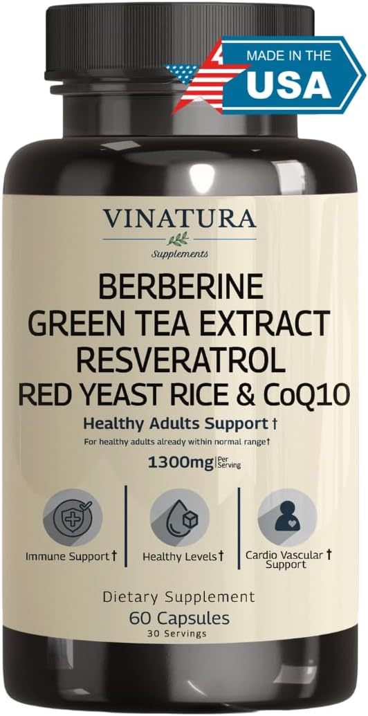 Berberine HCL & Ceylon Cinnamon CoQ10 1300mg 1300mg per