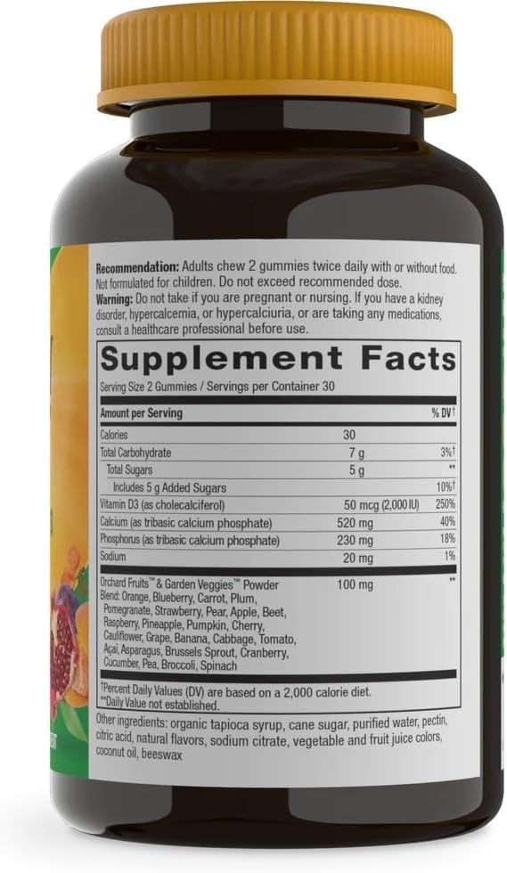 Nature's Way Alive! Daily Calcium & D3 Gummies, 60 Gummies