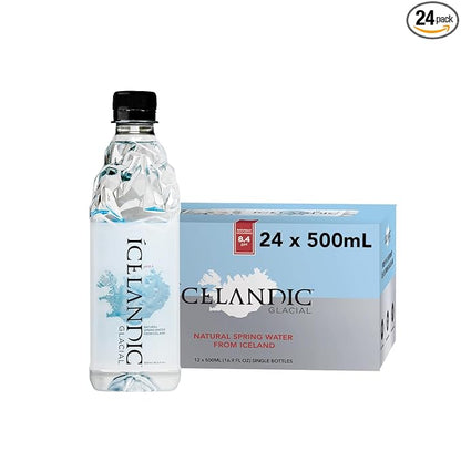 Icelandic Glacial Natural Spring Alkaline Water, 16.9 Fl Oz (Pack of 24)