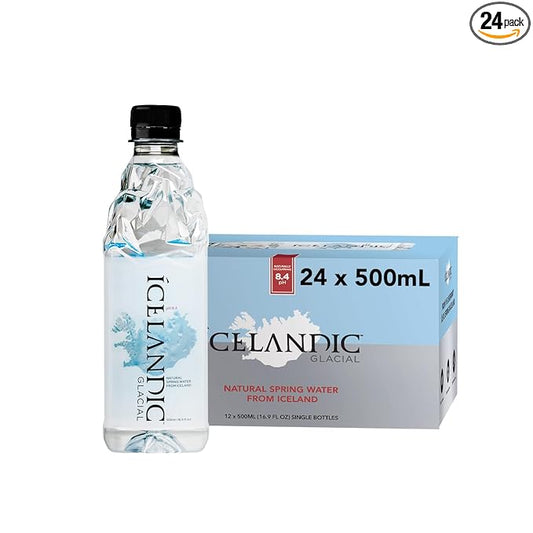 Icelandic Glacial Natural Spring Alkaline Water, 16.9 Fl Oz (Pack of 24)