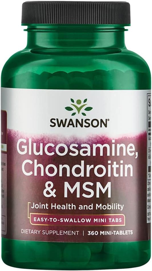 Swanson Mini-Tabs Glucosamine Chondroitin & Msm 750/600/300 Milligrams 360 Tabs