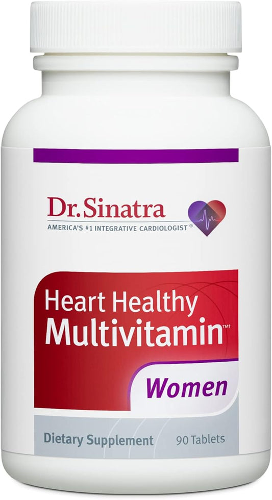 Dr. Sinatra Heart Healthy Multivitamin 1000 IU, B12, C, 90 Tablets (30-Day Supply)