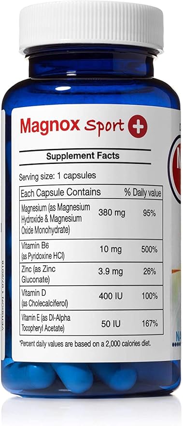 High Absorption Magnesium Premium Supplement B6,D,E Complex (60 Capsules)