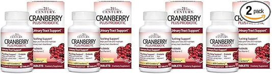 21st Century Cranberry Plus Probiotic Tablets,2 Count (Pack of 2)