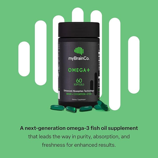 Omega+ - Omega 3 Fish Oil D3 & (60 Softgels)
