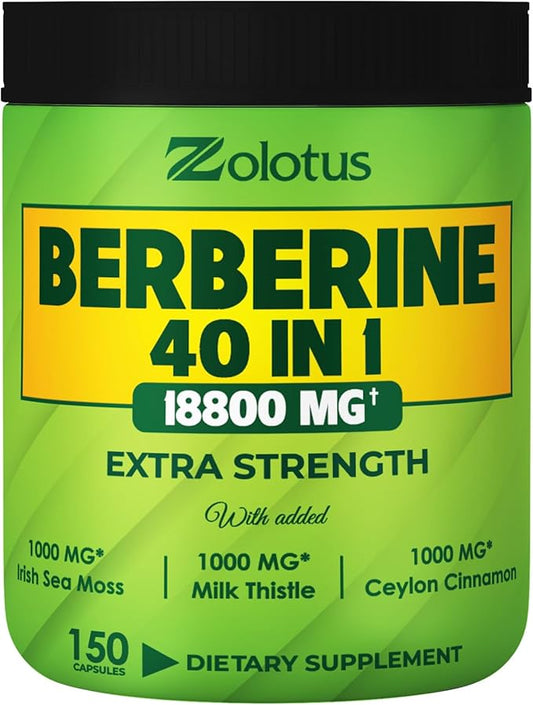 Zolotus 18800mg Berberine Supplement 40 in 1, with