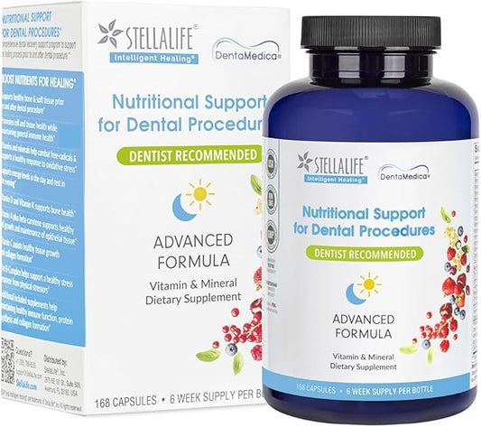 DentaMedica Nutritional Support for Faster Dental D3 & K2 for CoQ10 & 168 Capsules