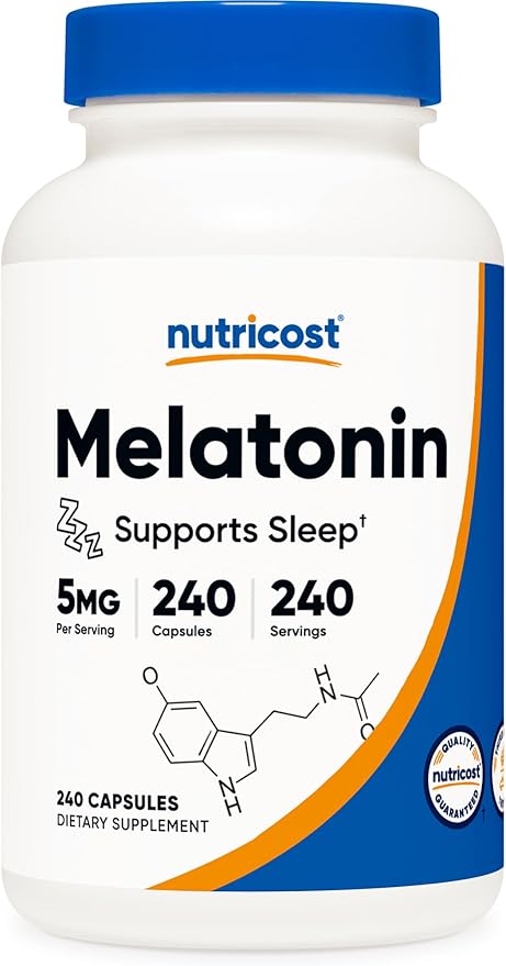 Nutricost Melatonin 5mg, 240 Capsules 5mg Per