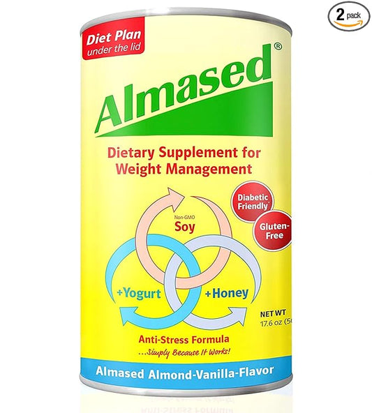 Almased Vanilla Meal Replacement Shake 17.6 oz (1.1 Pound (2 Pack))