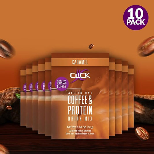 CLICK All-in-One Protein & Coffee Meal 10 Single (1.1 Ounce)
