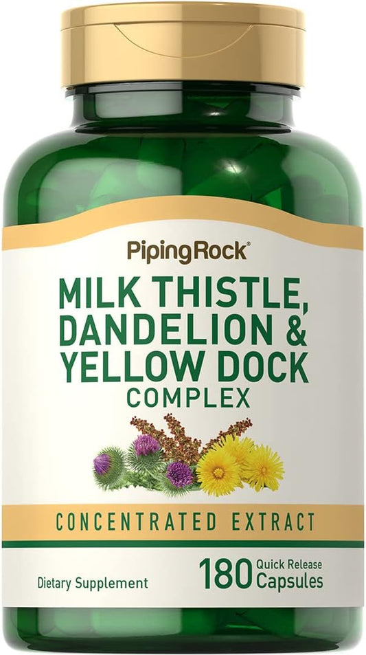 Piping Rock Milk Thistle, Dandelion & 180 Capsules