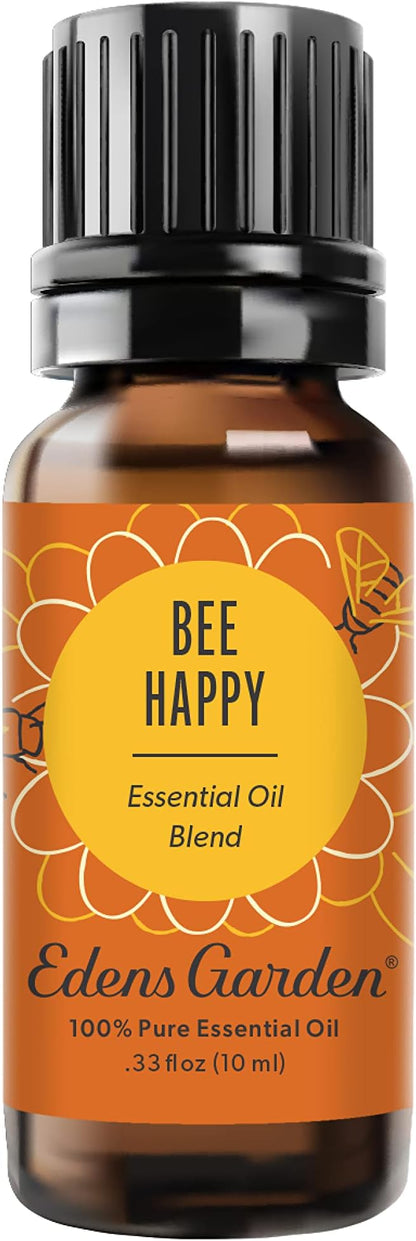 Edens Garden Bee Happy Essential Oil Blend- 100% Pure Premium Grade, Undiluted, Natural, Therapeutic, Aromatherapy, The Best For Diffusing Kid Safe, Candle, Humidifiers 10 ml (.33 fl oz)