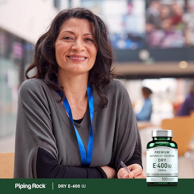 Piping Rock Dry Vitamin E 400 IU 268mg | 100 Capsules
