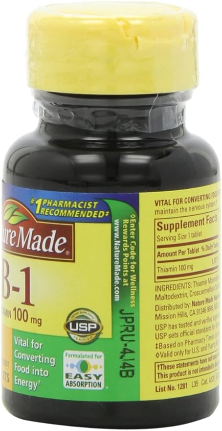Nature Made Vitamin B1, 100 Count 6)