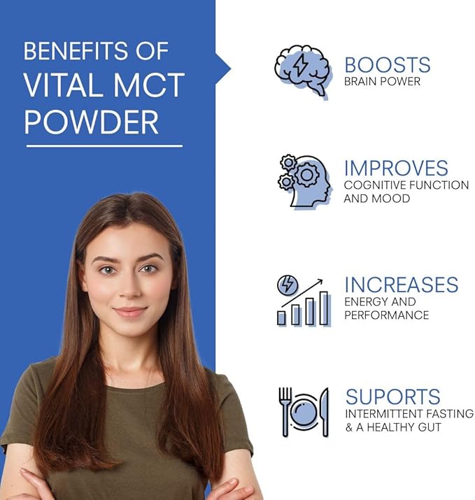 Premium Unflavored MCT Oil Powder with Keto Electrolytes- Creamer for Coffee, Tea, and Shakes- Includes 15x Bioavailable Chromium Picolinate, C10 and C8 MCT Oil Derived from Coconuts – 120 Grams