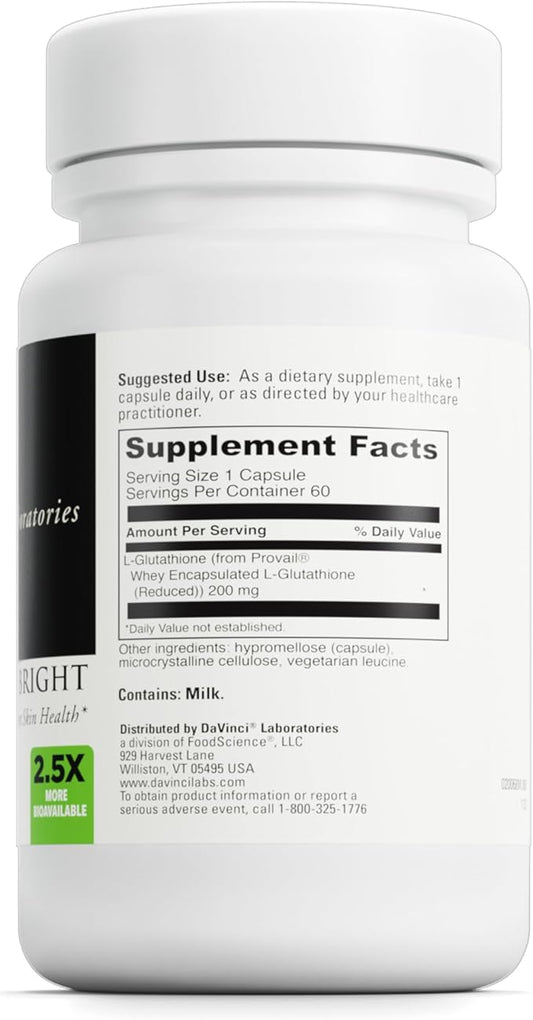 DAVINCI Labs Glutathione Bright 60 Vegetarian