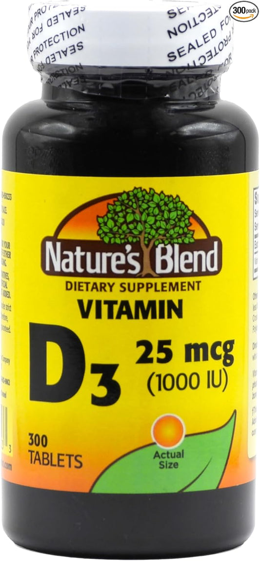 Nature's Blend Vitamin D3 1000 IU 300 Tablets