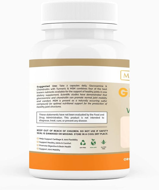 Glucosamine Chondroitin with Turmeric & MSM 60 Veggie
