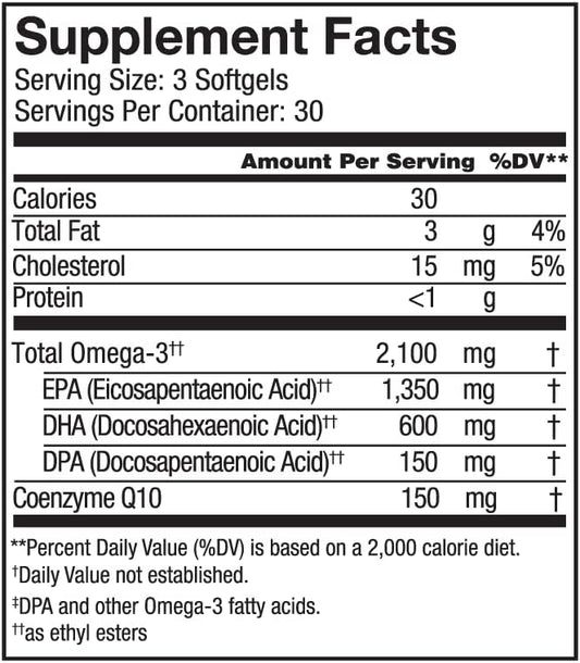Oceanblue Professional Omega-3 2100 with CoQ10 90 ct 2 Pack CoQ10 – (60 Servings)